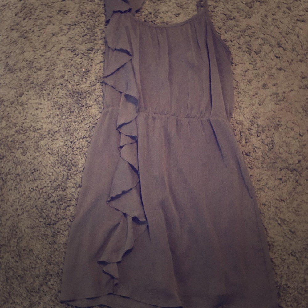 Gray dress with fringe